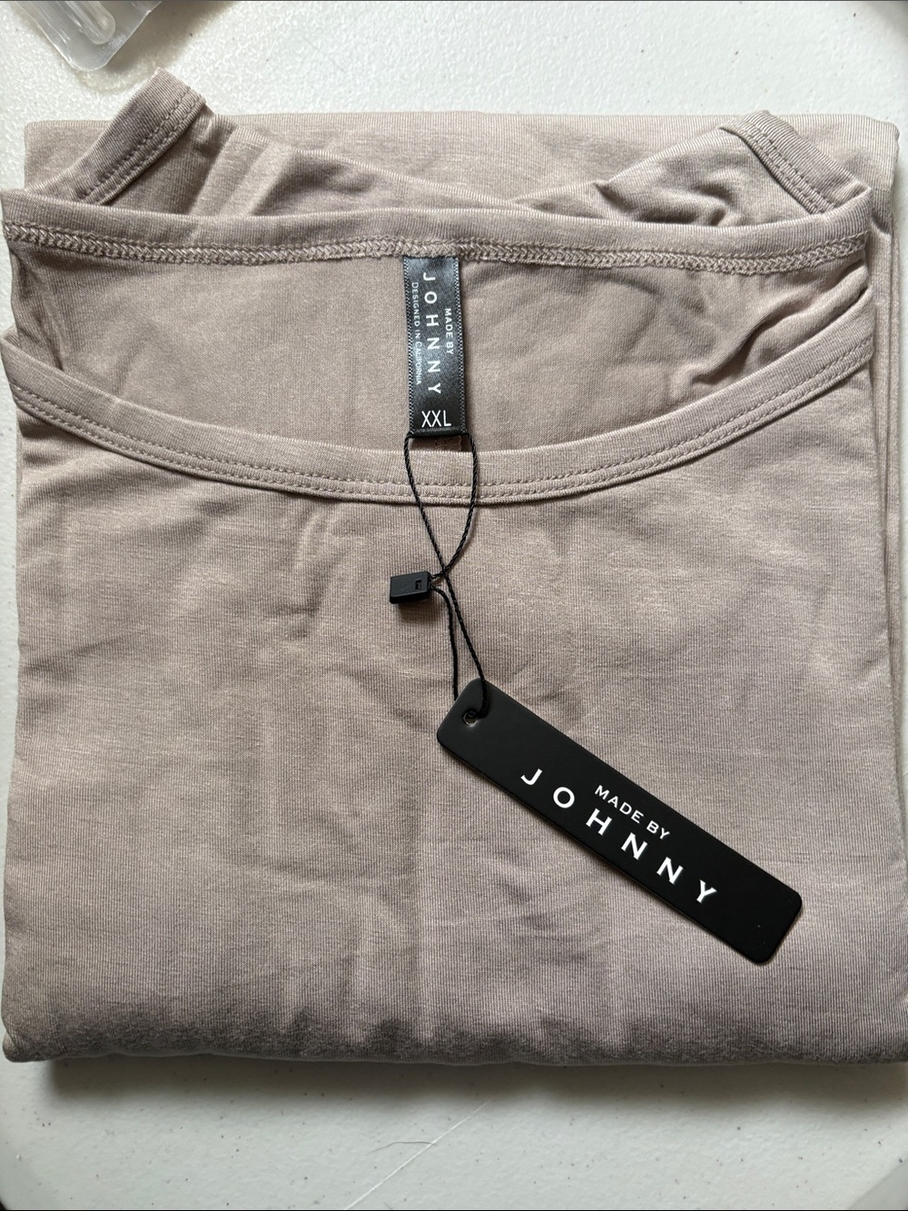 Made by Johnny Women's Short Sleeve Tee in Taupe